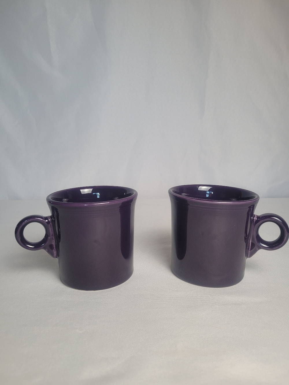 Fiestaware Lot Of 2 Plum Purple Coffee Mugs Homer Laughlin
